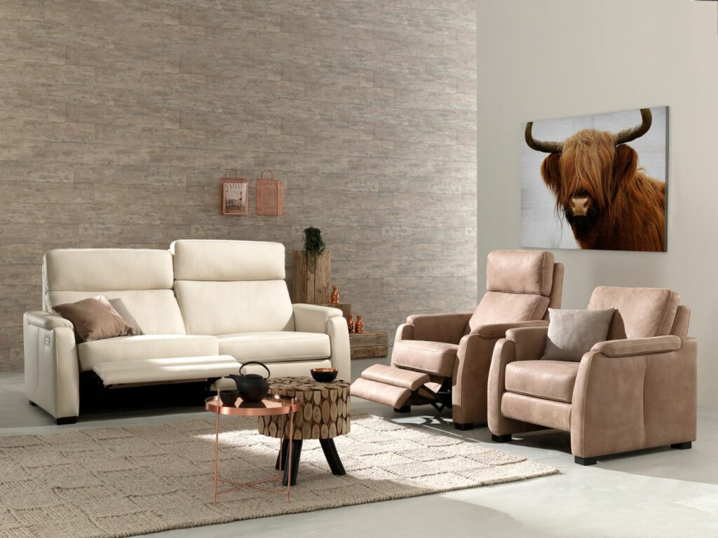 2enhalf zit met relax en contrasterende zetels
