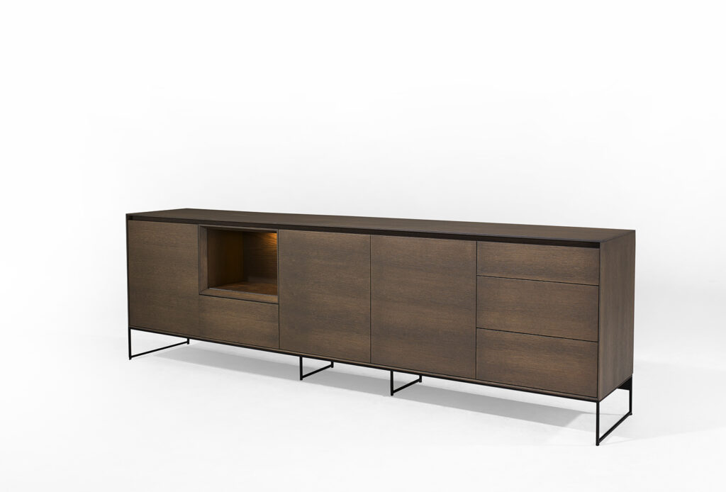 Moderne dressoir in hout met open nis